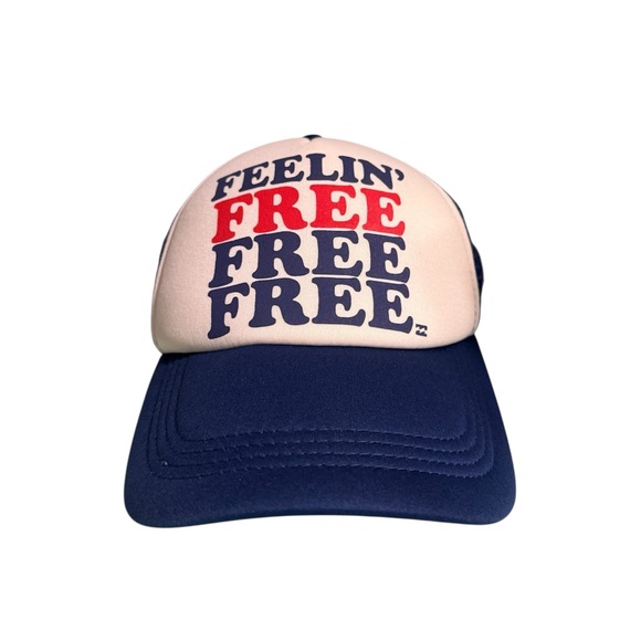 Billabong Feelin’ Free Foam Trucker Hat Navy White Snapback Surf Skate Cap - Picture 2 of 6